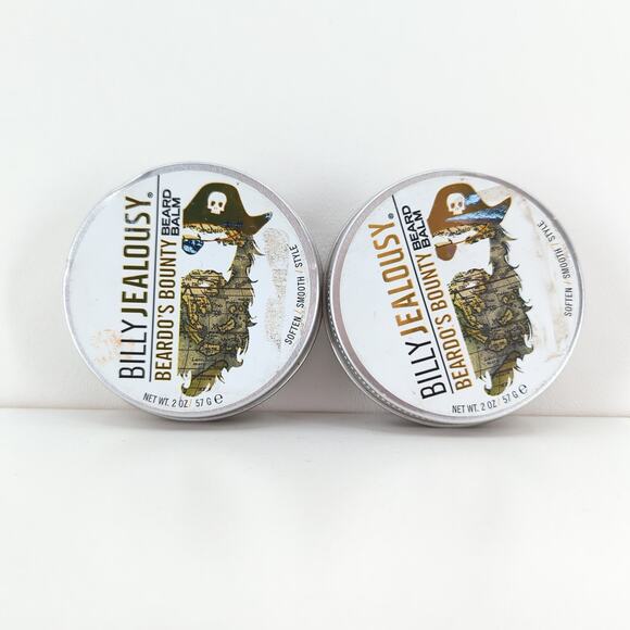 Billy Jealousy Beardos Bounty Bead Balm 2 oz Soften Smooth Style Set 2 NEW FLAW - Picture 1 of 6